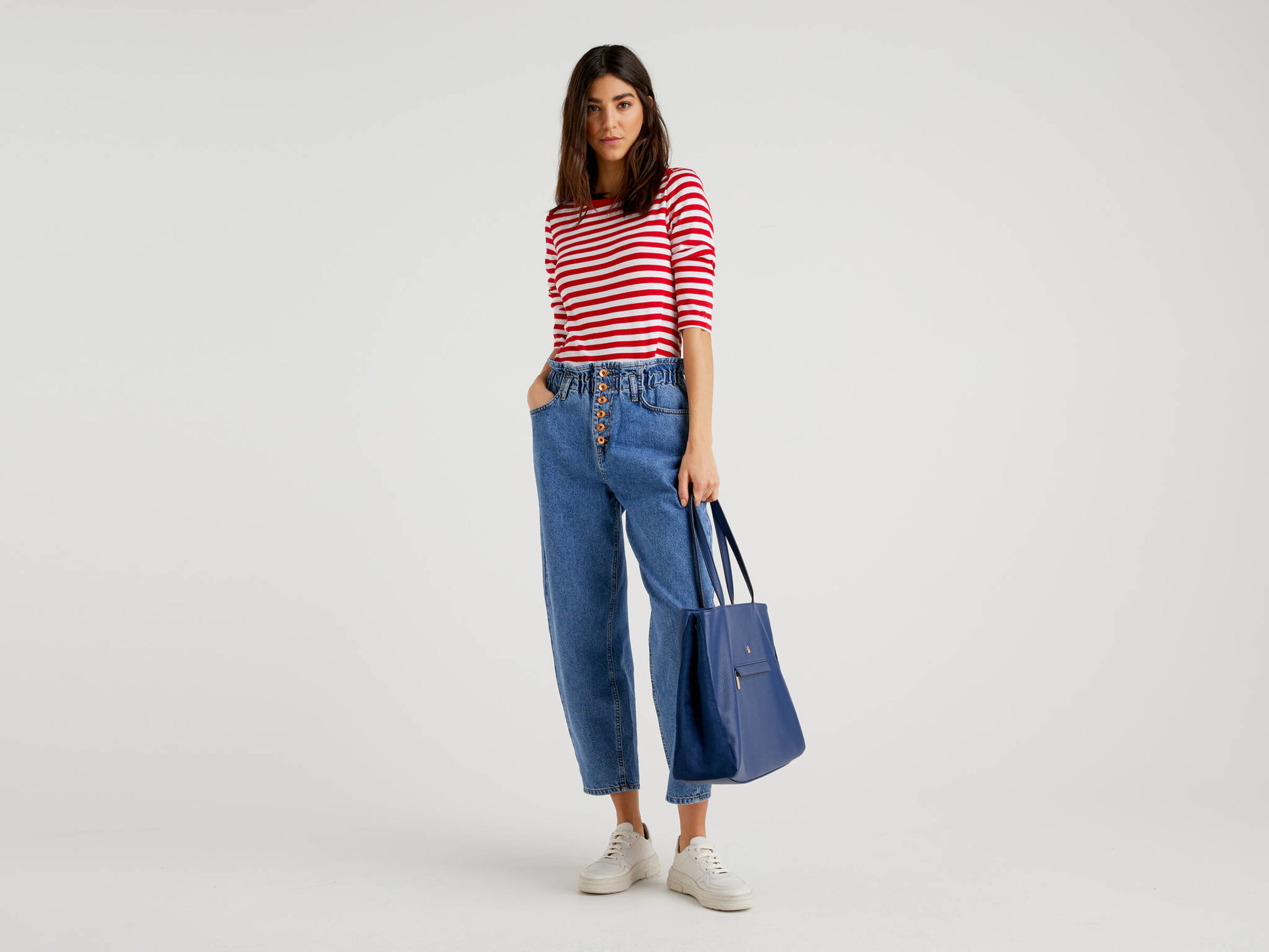 Jeans paper bag Femme image number 3